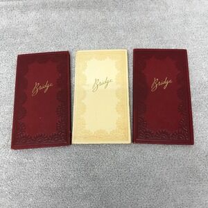 Vintage Contract Bridge Score Pad 198 Red & Cream Book Lot of 3